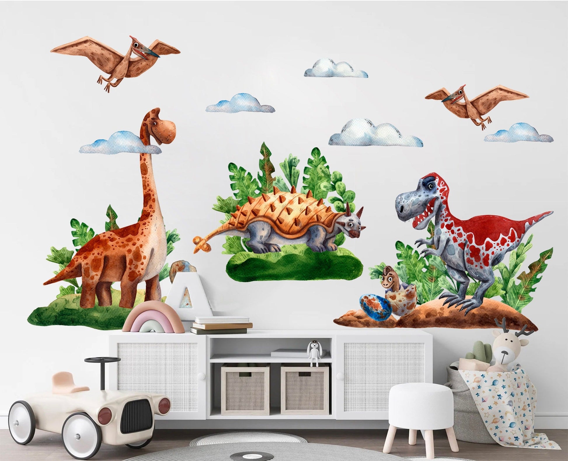 Dinosaurs Prehistory Tyrannosaurus Rex Removable Wall Decal - Peel and Stick - BR402