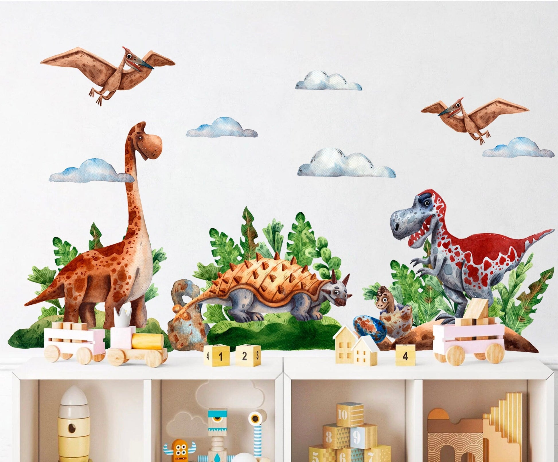 Dinosaurs Prehistory Tyrannosaurus Rex Removable Wall Decal - Peel and Stick - BR402