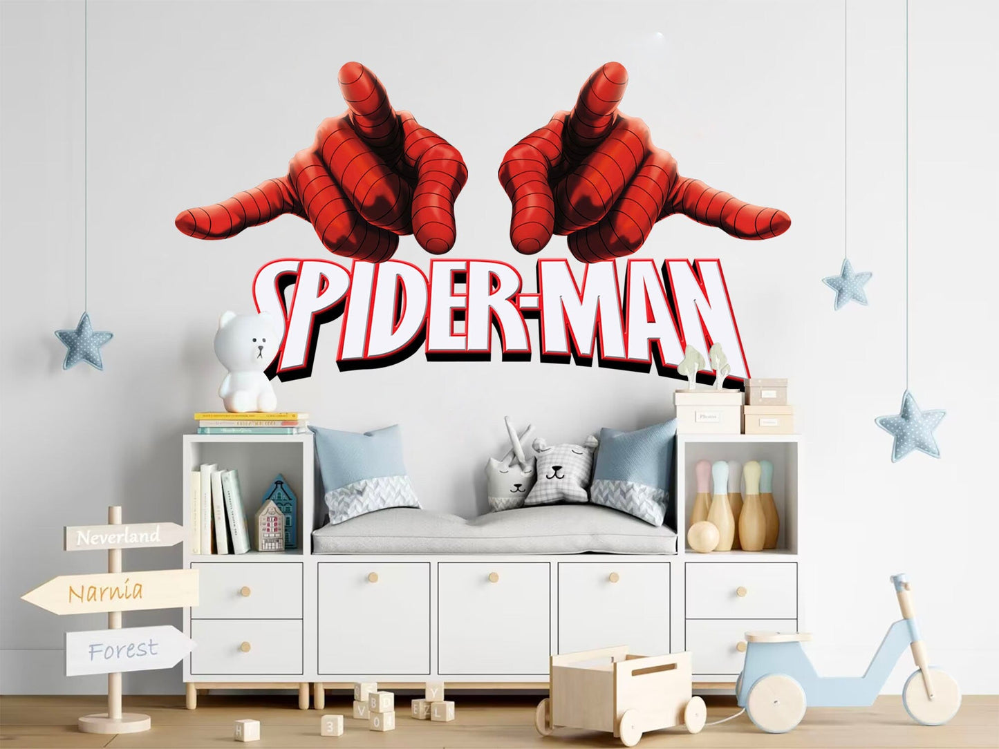Spider-Man Web-Slinging Hands Wall Decal - Action Hero Decor