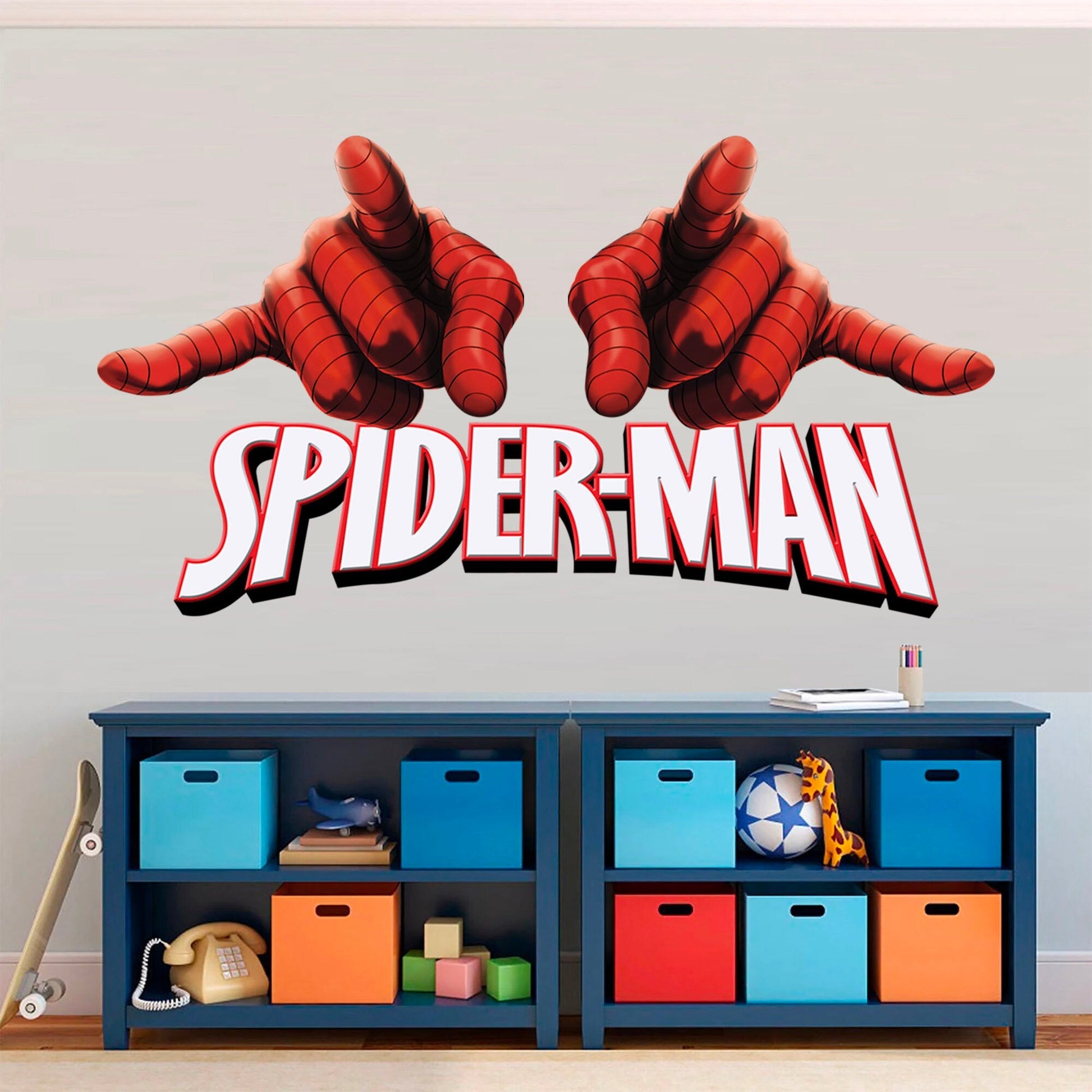 Spider-Man Web-Slinging Hands Wall Decal - Action Hero Decor