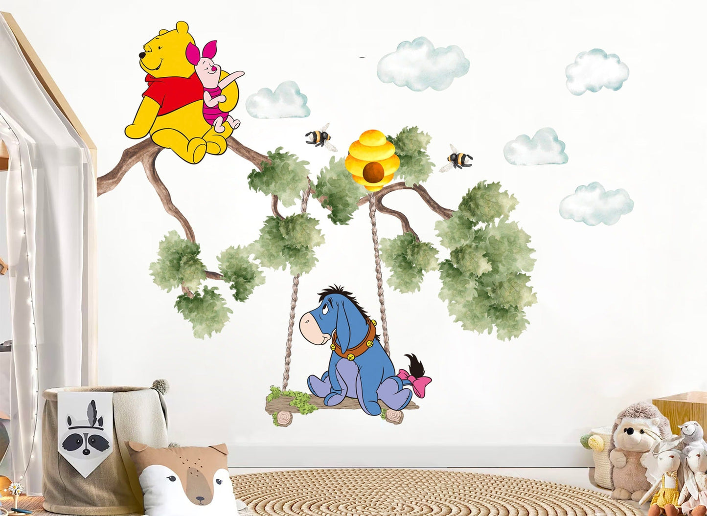 Winnie the Pooh Swing Wall Decal - Girls' Room Decor