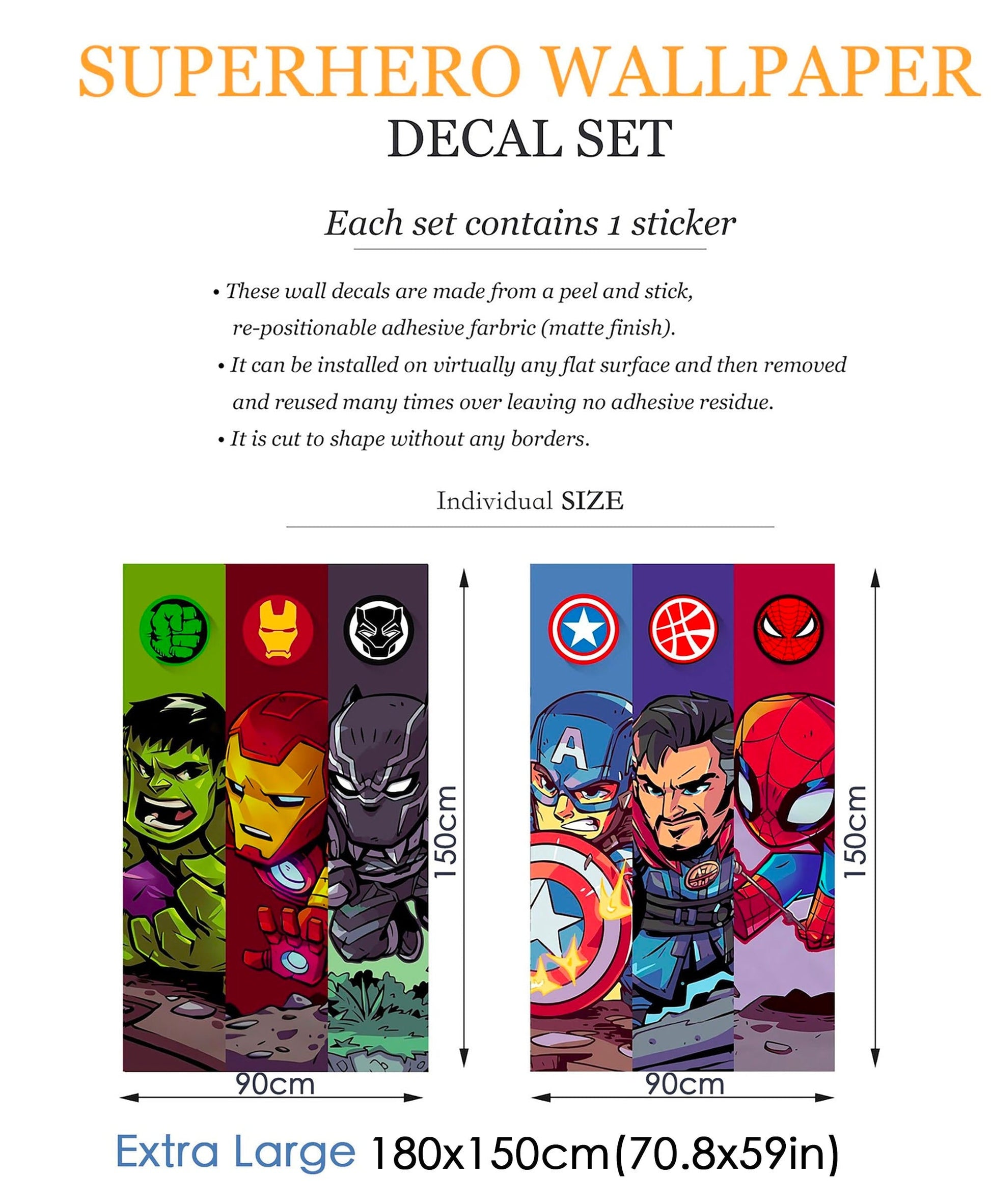 Cartoon Superheroes Banner - Iconic Logos and Portraits