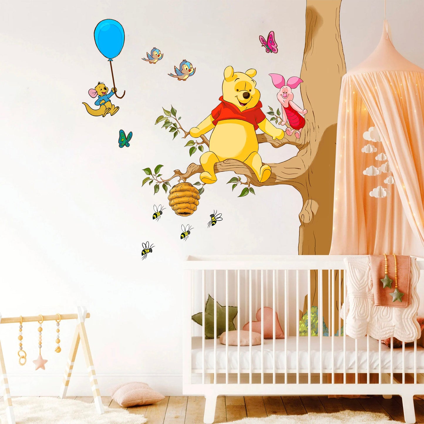 Sweet Winnie and Piglet Wall Decal for Girls' Room