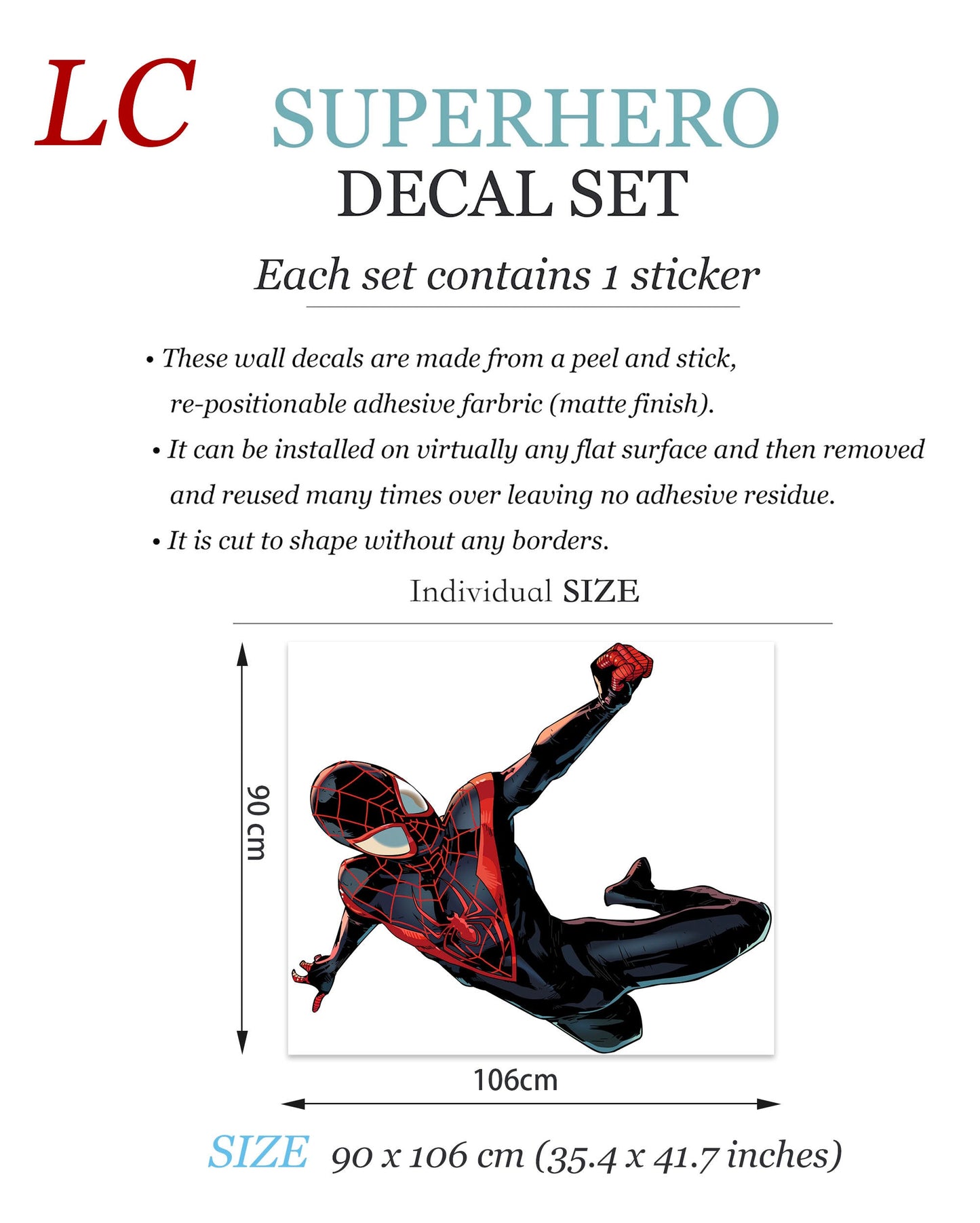 Spider-Man Wall Flip Jumping Wall Decal - Boy's Bedroom Decor