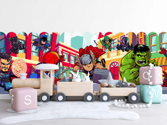 Superhero Mini Wallpaper Hulk Spiderman Iron Man Hulk Captain America Avengers Boy Gift
