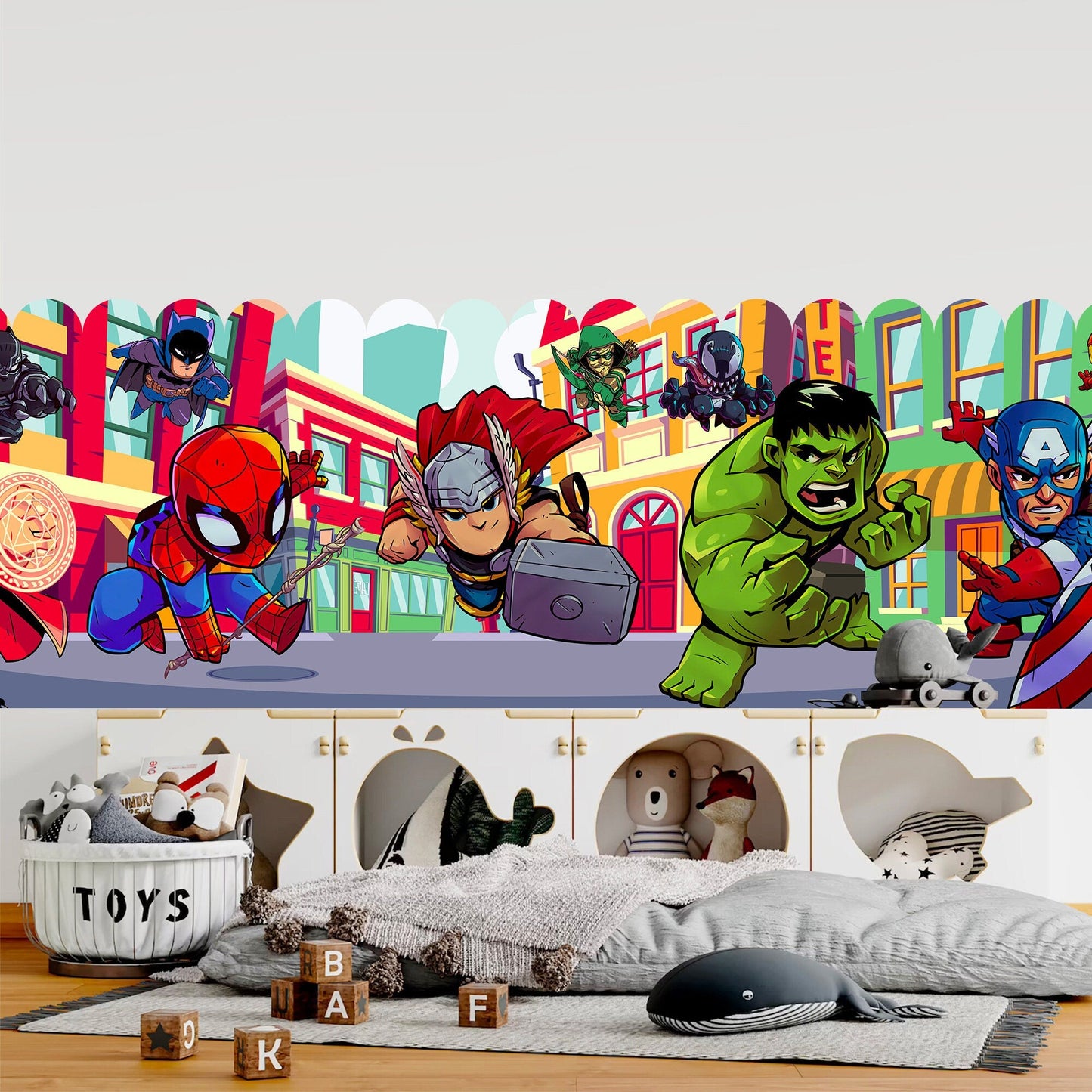 Superhero Mini Wallpaper Hulk Spiderman Iron Man Hulk Captain America Avengers Boy Gift