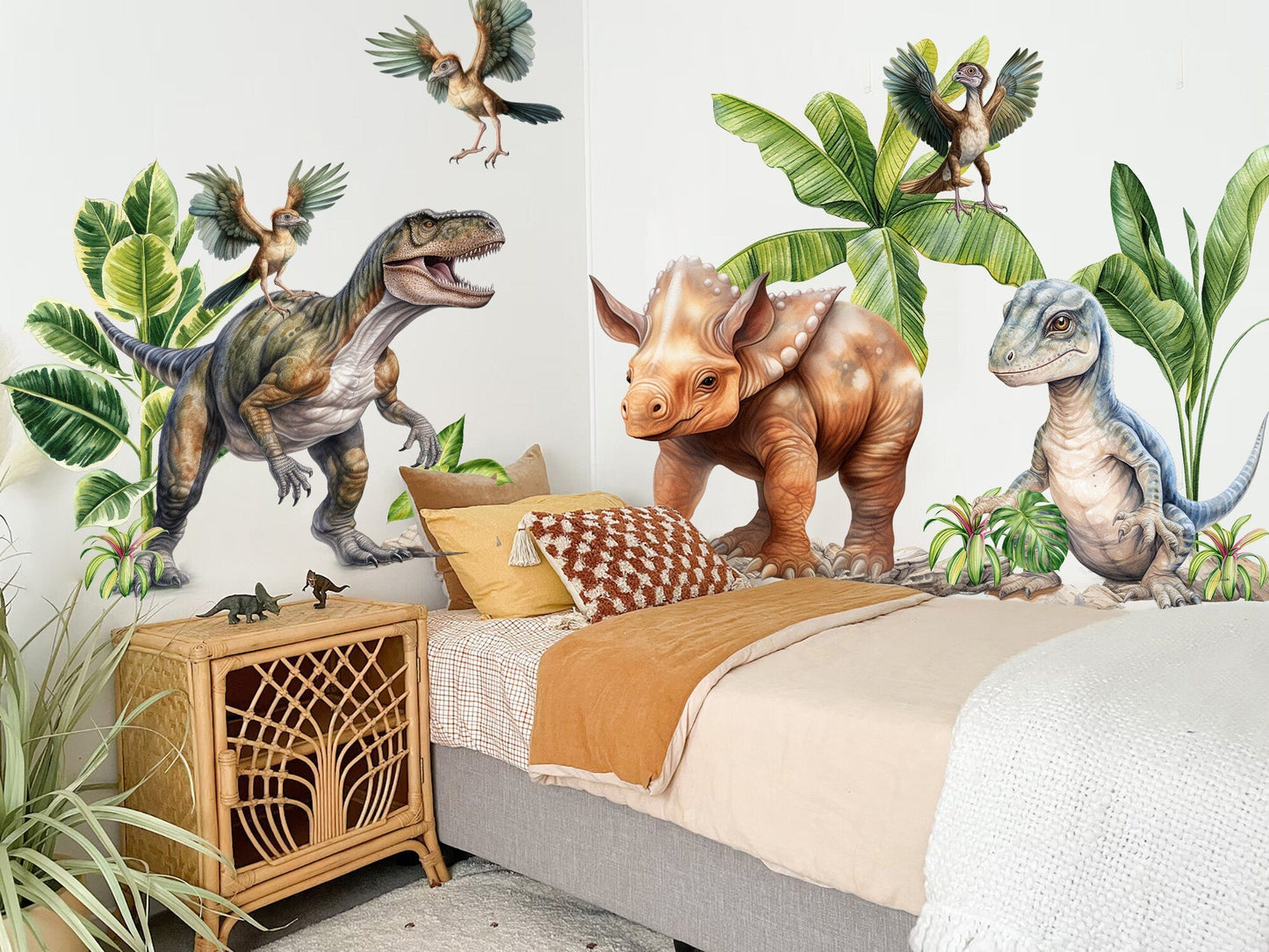 Jurassic Jungle Baby Dinosaur Decal Stickers -Removable Peel and Stick - BR467