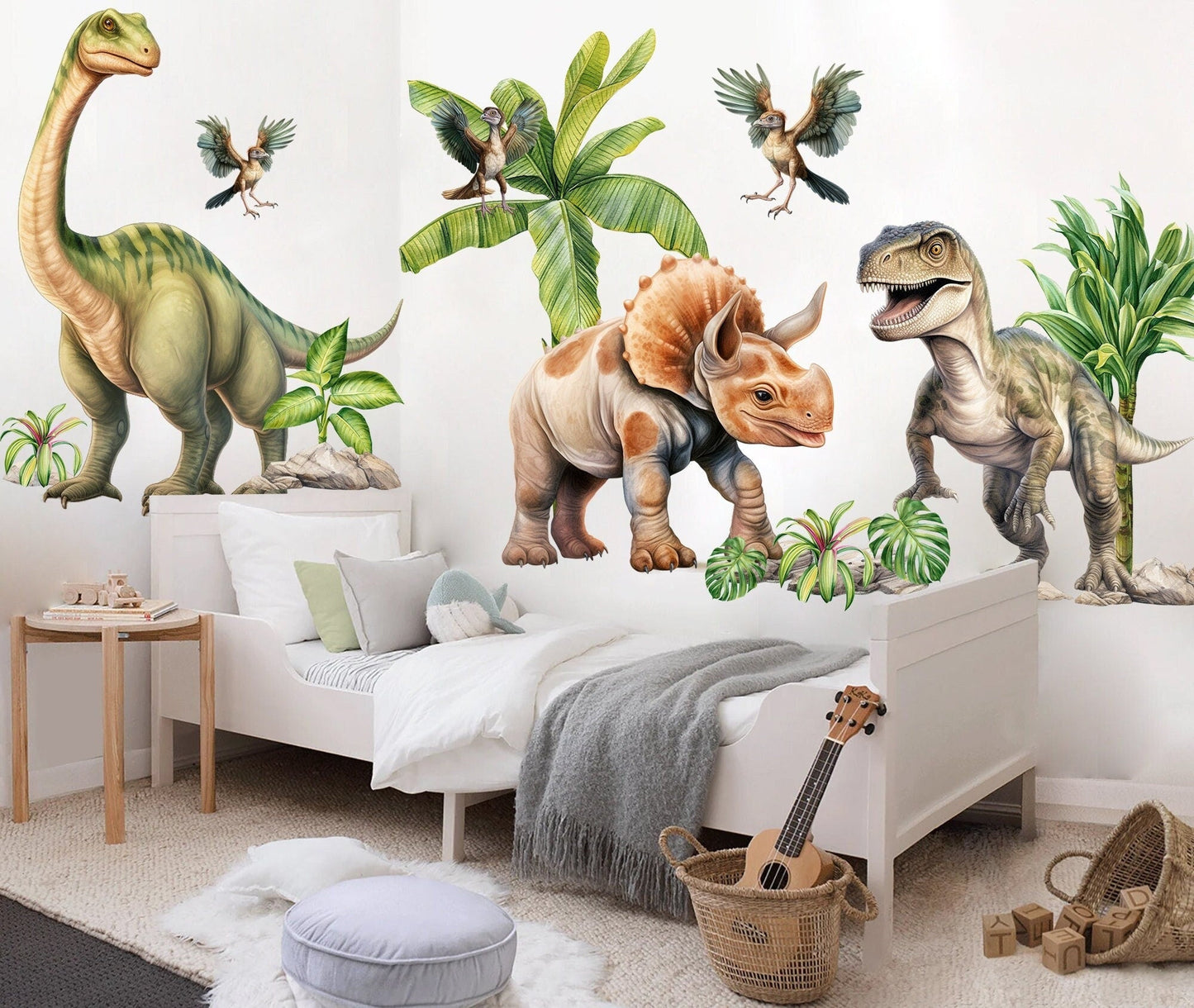 Dinosaur Baby Jungle Decal Stickers for Kids Room Decorate- BR464