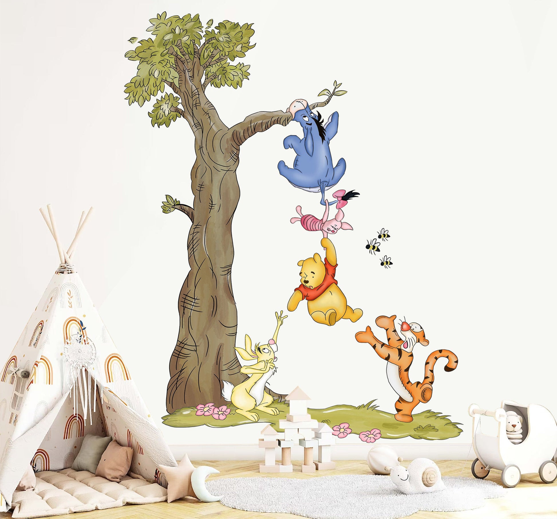 Winnie The Pooh Winnie and Friends Wall Decal Sticker - Wall Decal for Nursery