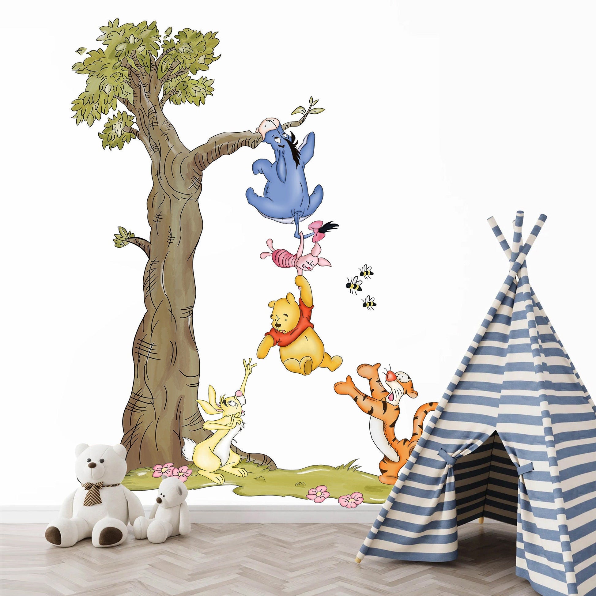 Winnie The Pooh Winnie and Friends Wall Decal Sticker - Wall Decal for Nursery