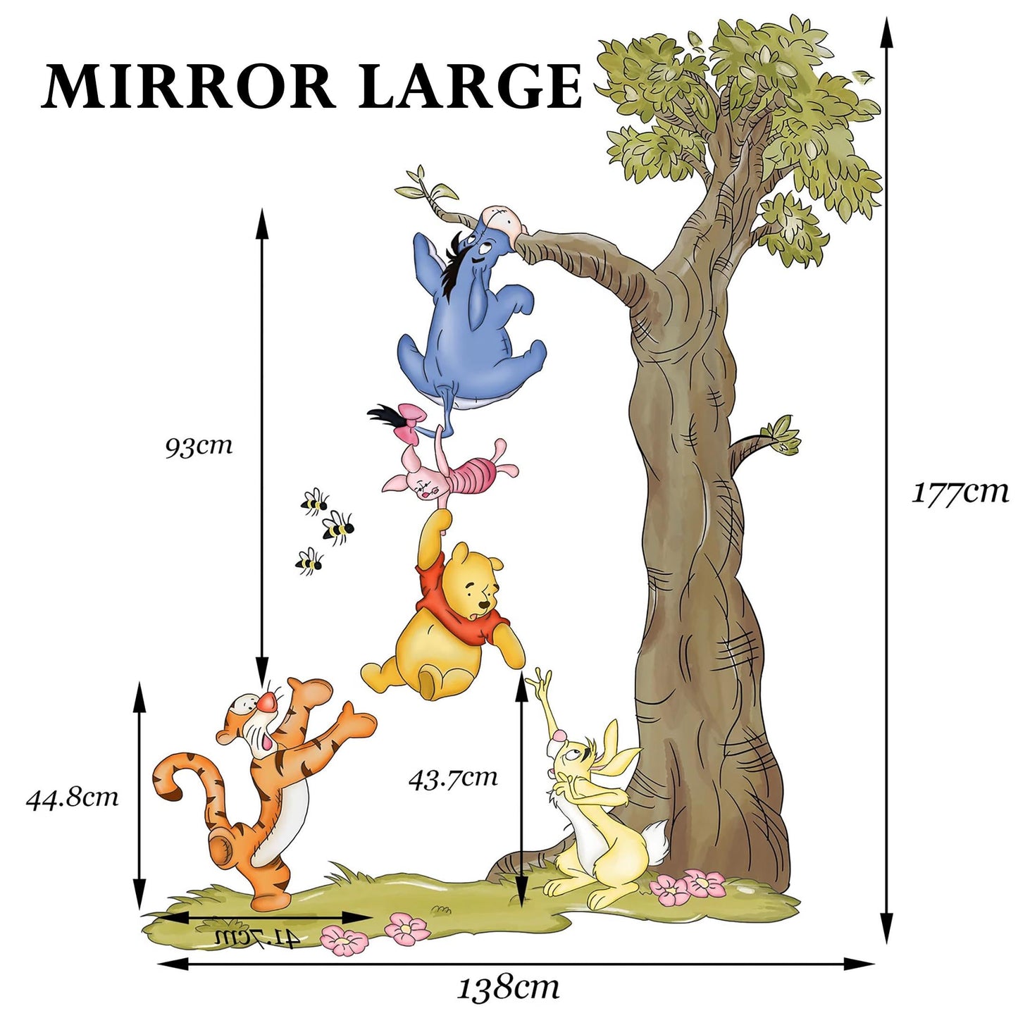 Winnie The Pooh Winnie and Friends Wall Decal Sticker - Wall Decal for Nursery