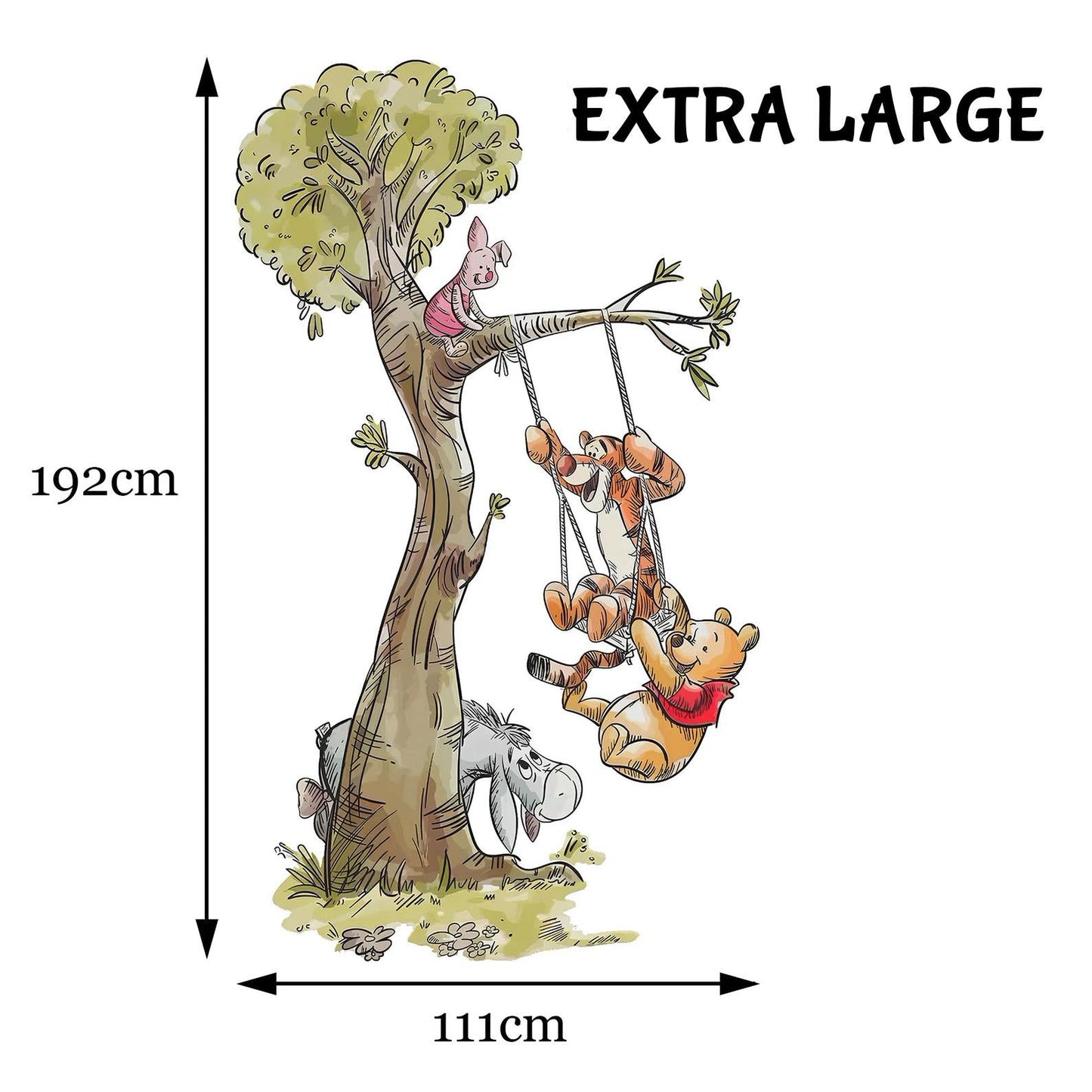 Winnie the Pooh Fabric Wall Decal | Nursery Room Decor