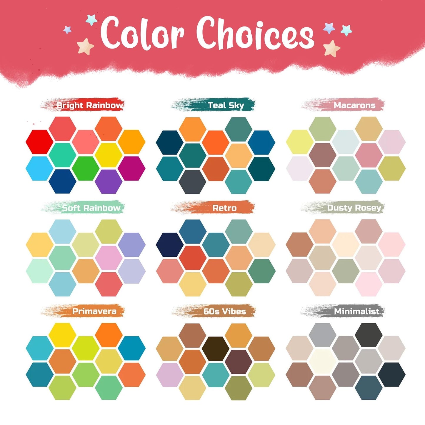 Watercolor Polka Dot Wall Decals – 24 PCS 8.3cm Dots, PVC-Free Fabric, Removable & Reusable, 18 Colour Options