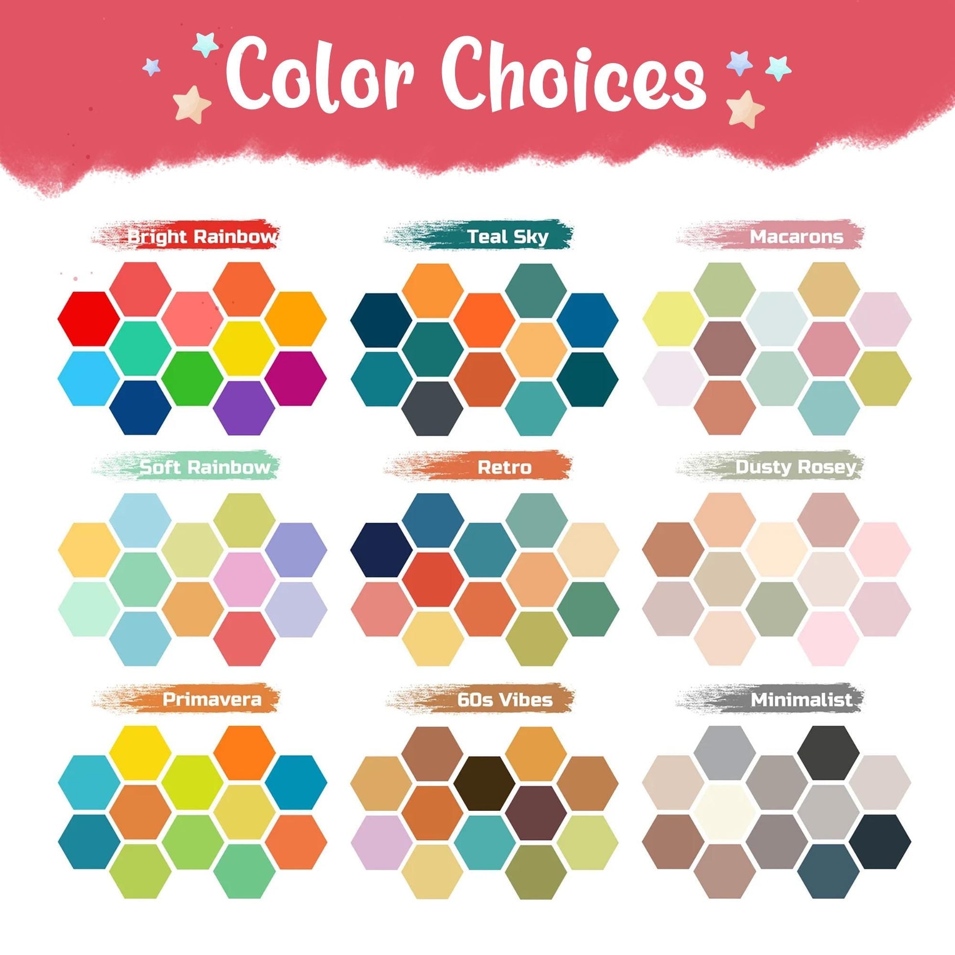Watercolor Polka Dot Wall Decals – 24 PCS 8.3cm Dots, PVC-Free Fabric, Removable & Reusable, 18 Colour Options