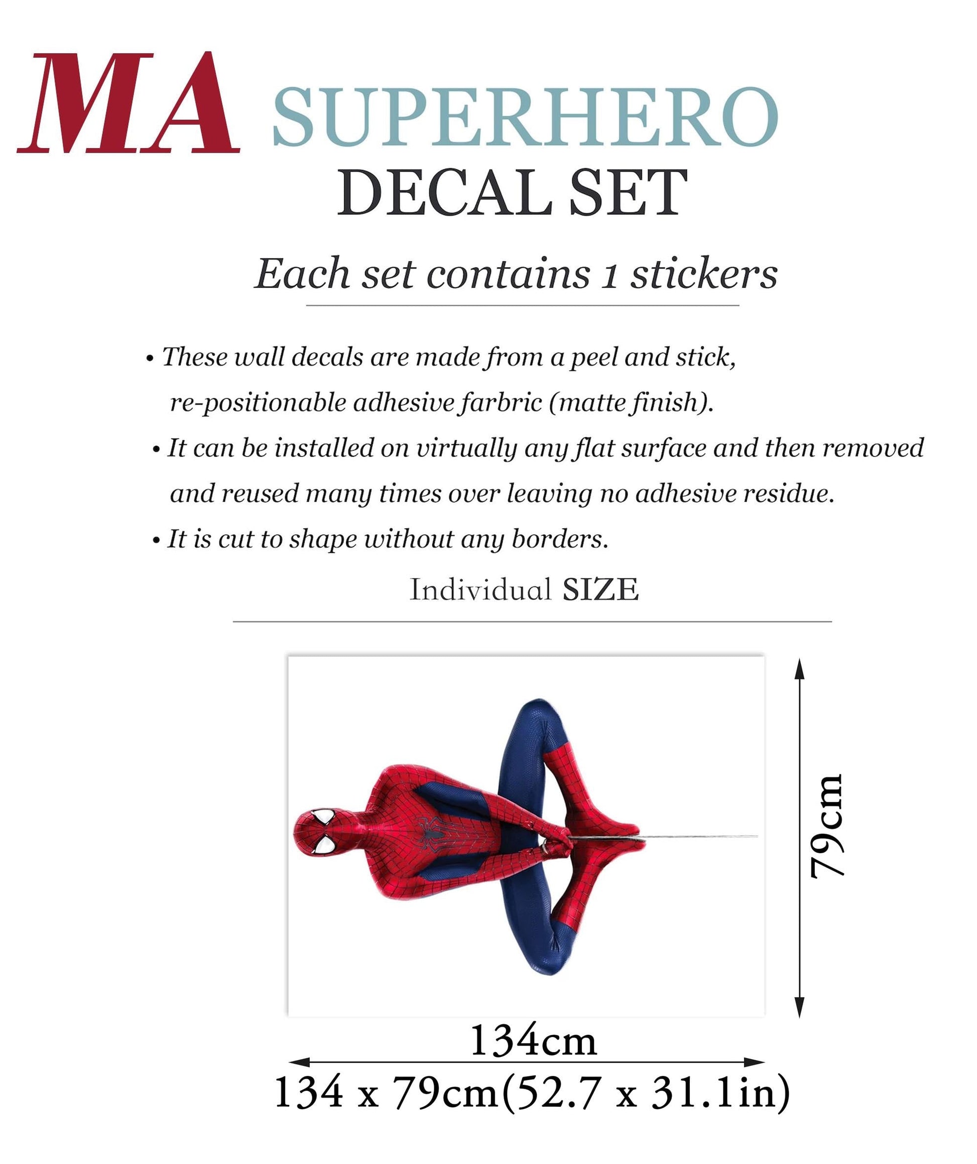 Spider-Man Wall Flip Jumping Wall Decal - Boy's Bedroom Decor
