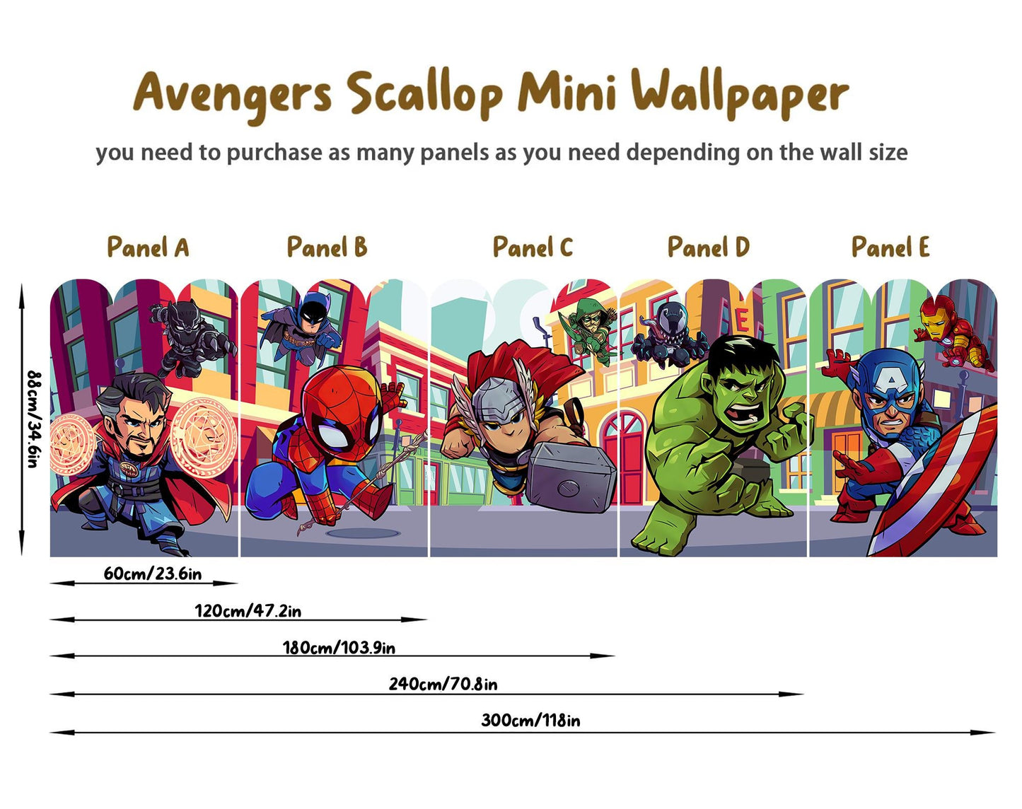 Superhero Mini Wallpaper Hulk Spiderman Iron Man Hulk Captain America Avengers Boy Gift