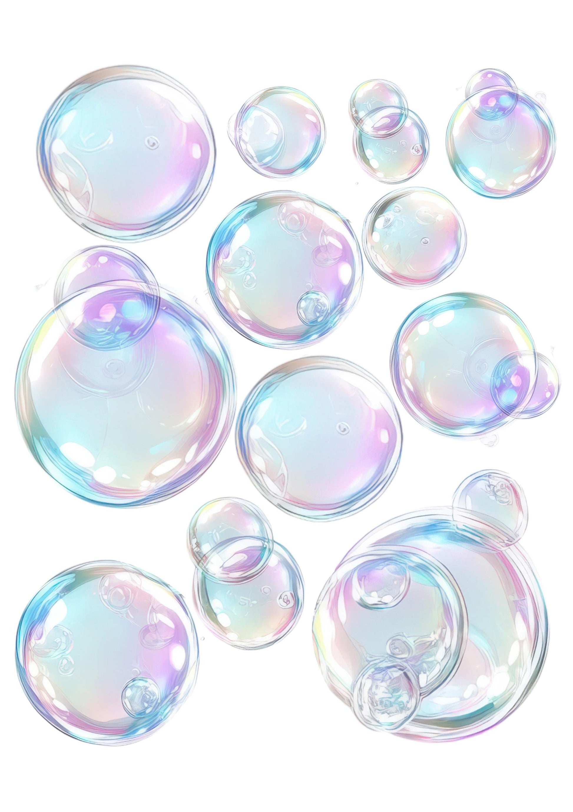 Blue & Green Bubble Wall Decals – PVC-Free Fabric Nursery Stickers