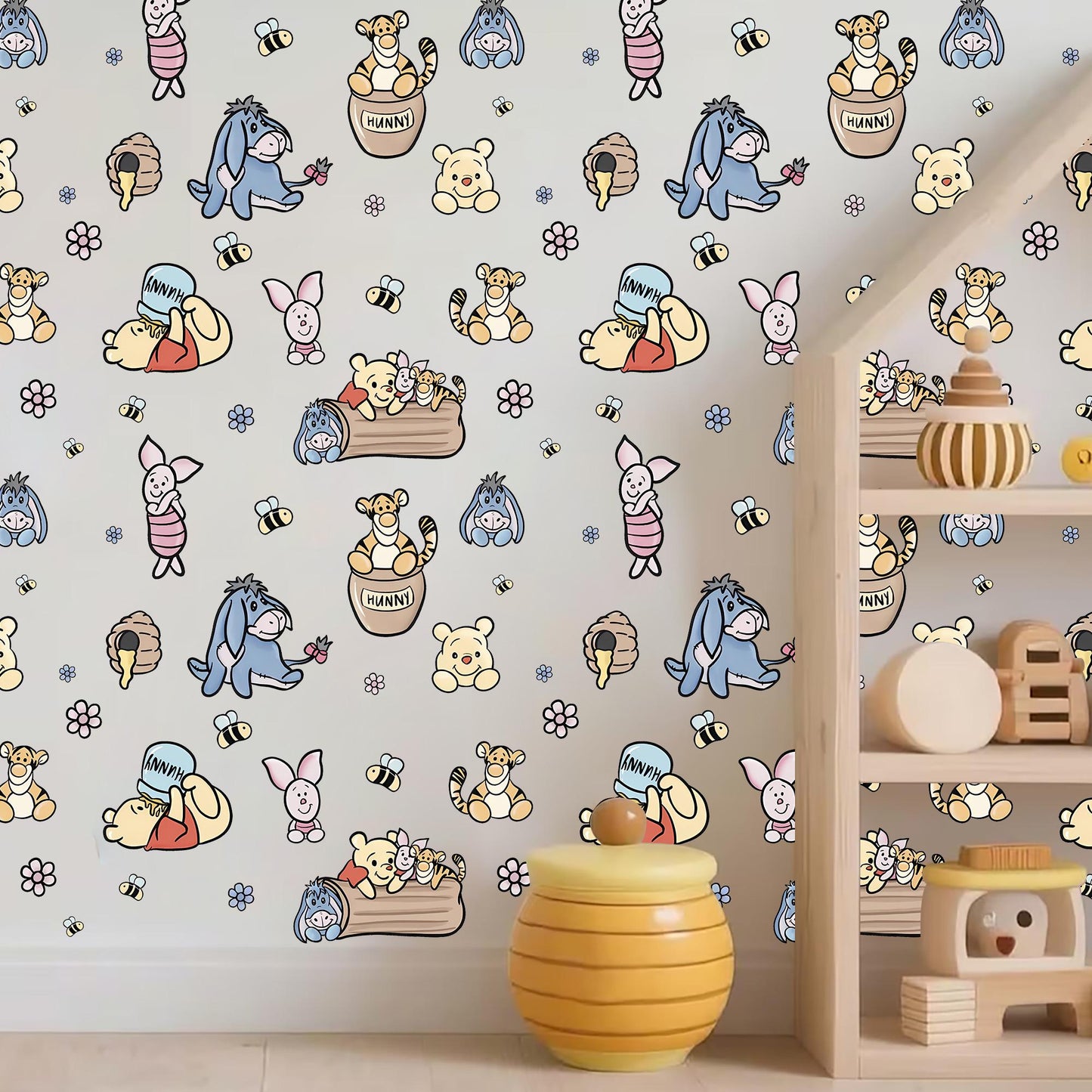 Winnie the Pooh Wall Decals Pooh Bear Nursery Wall Stickers Kids Room Decor