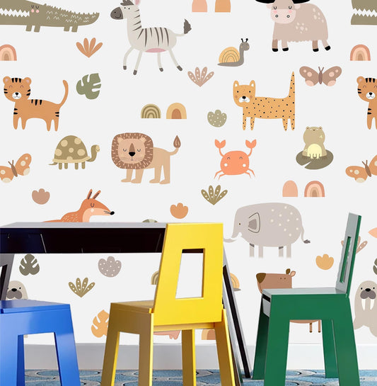 Jungle Animal Wall Decals Safari Nursery Stickers Kids Room Decor