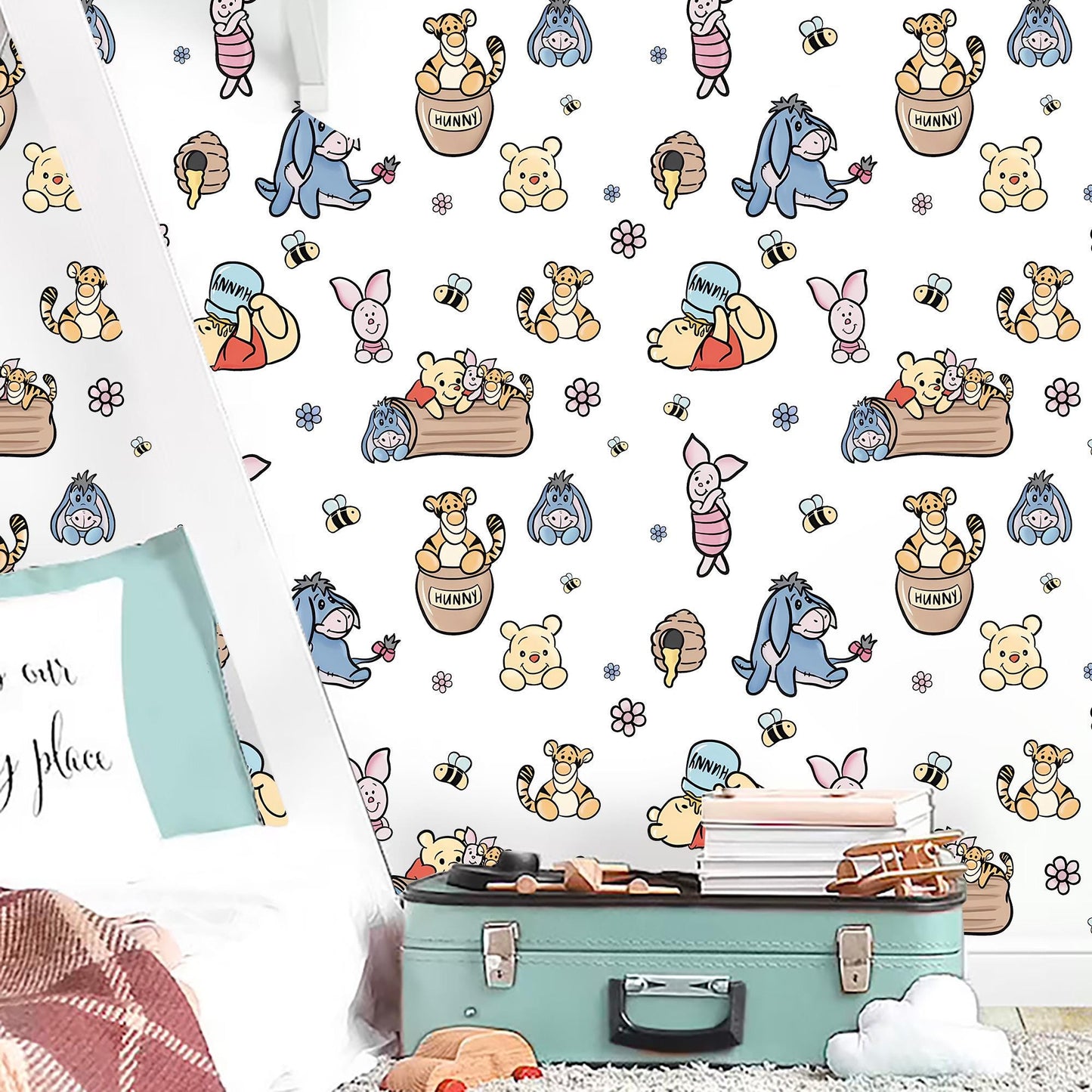 Winnie the Pooh Wall Decals Pooh Bear Nursery Wall Stickers Kids Room Decor