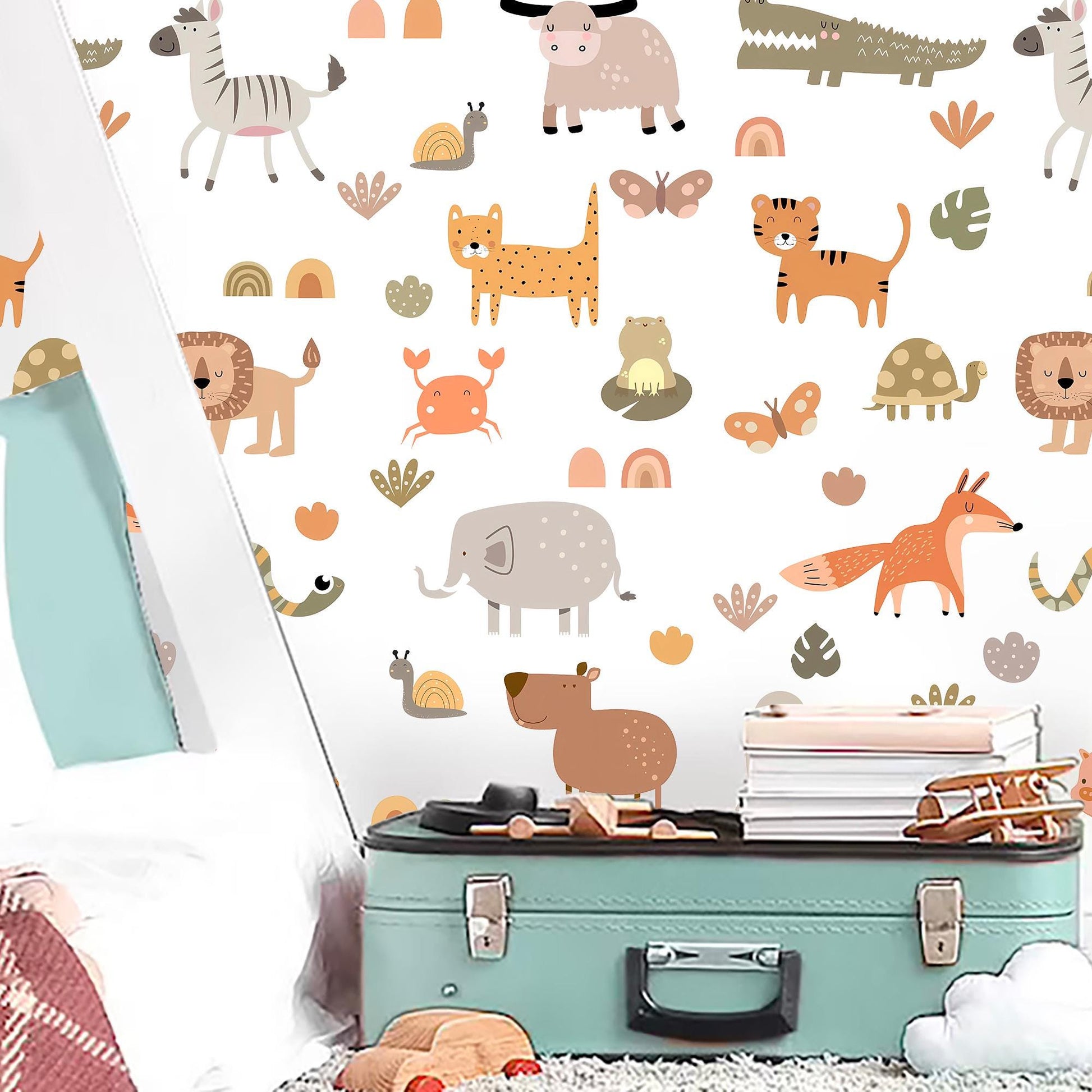 Jungle Animal Wall Decals Safari Nursery Stickers Kids Room Decor