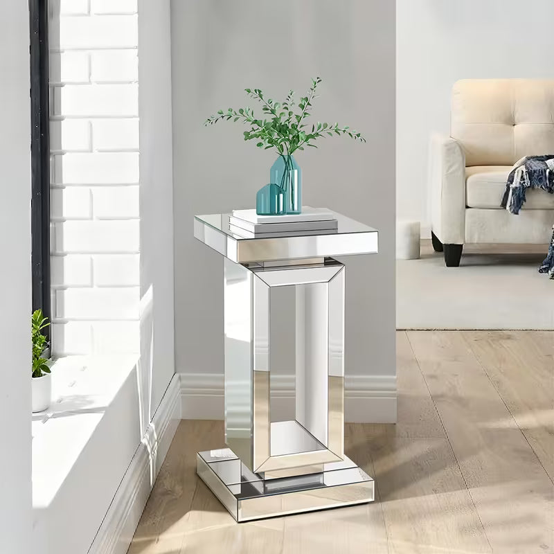 Inch Square Mirror Side Table With A Sturdy Mirror Frame Ideal For Living Rooms Bedrooms And – view 1