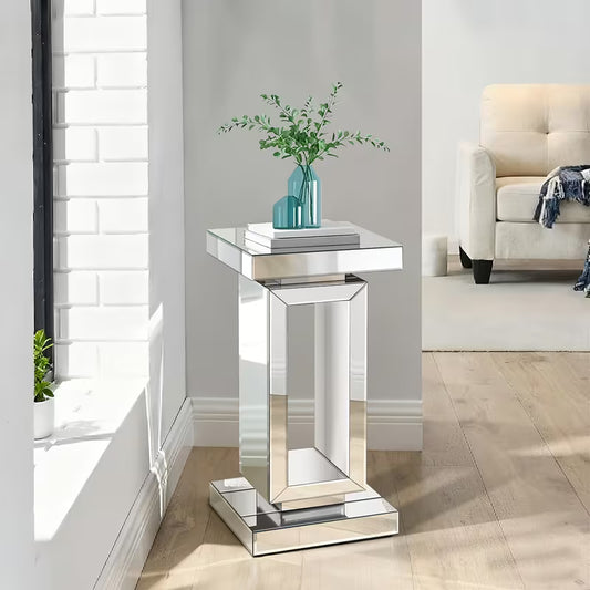 Inch Square Mirror Side Table With A Sturdy Mirror Frame Ideal For Living Rooms Bedrooms And – view 1