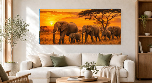Golden Savanna Elephant Journey