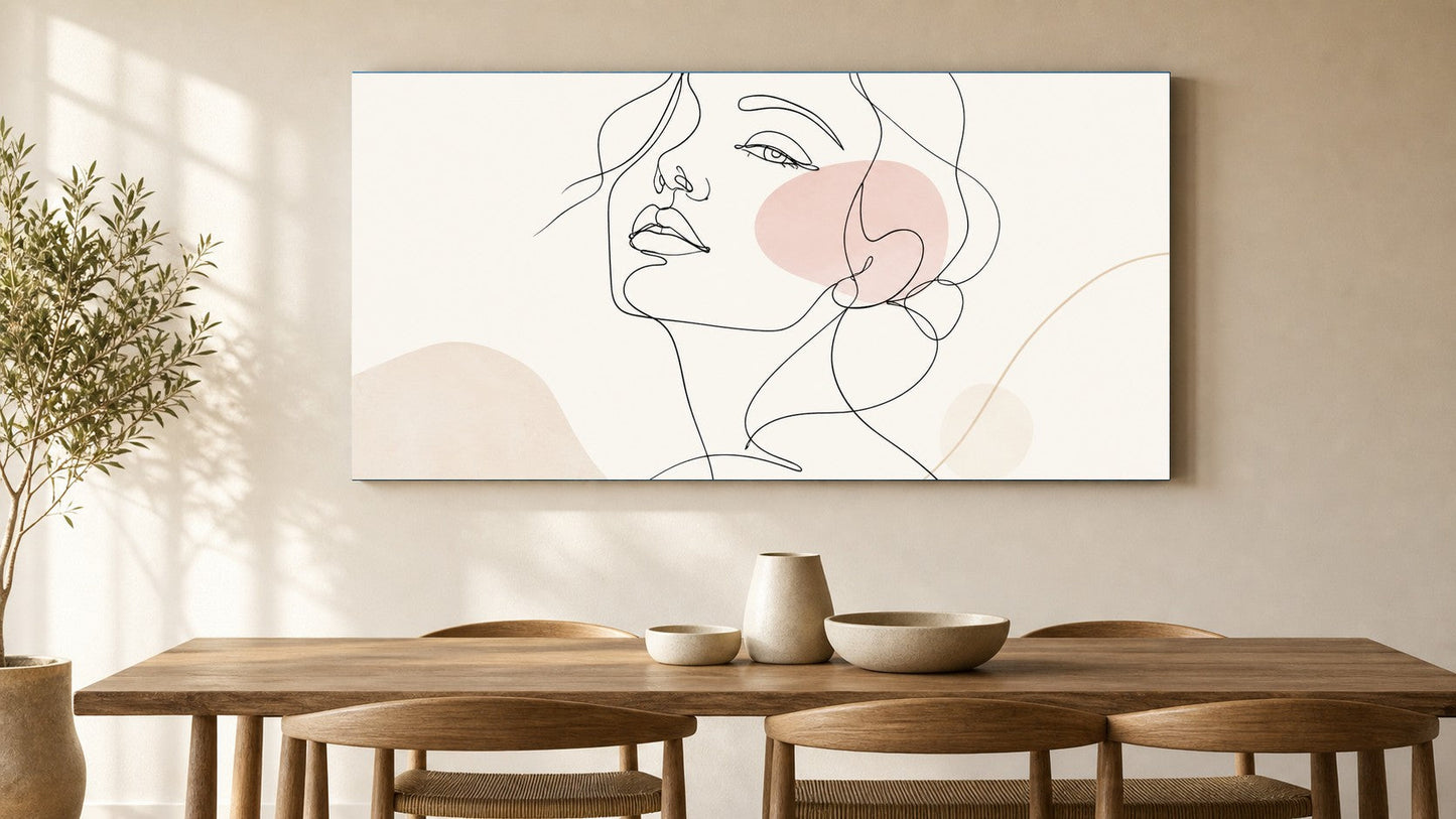 Line Art Portrait Canvas