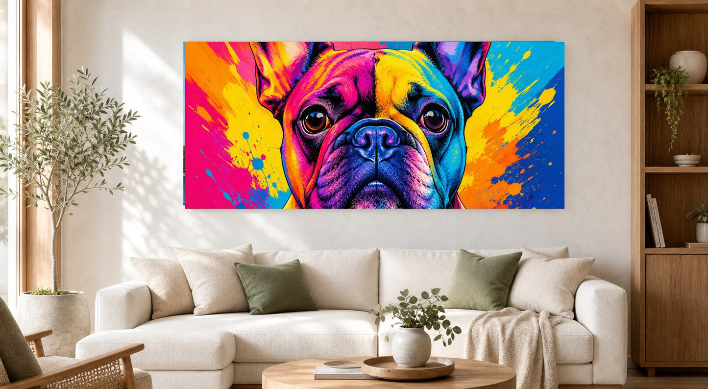 Pop Art Bulldog Canvas