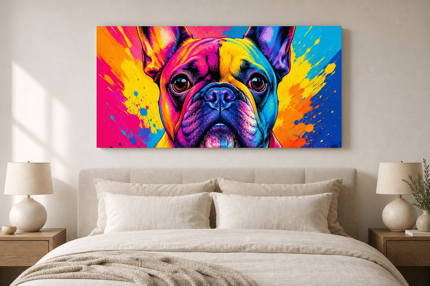 Pop Art Bulldog Canvas
