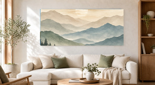 Abstract Mountain Layers Canvas
