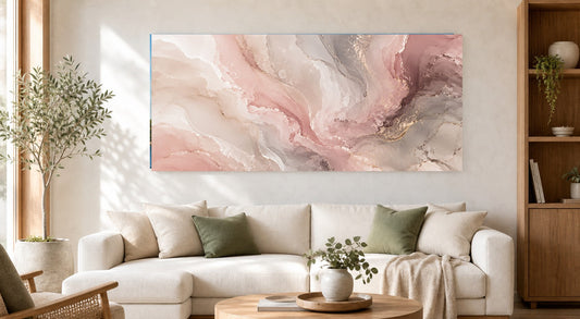 Blush Pink and Taupe Fluid Marbles