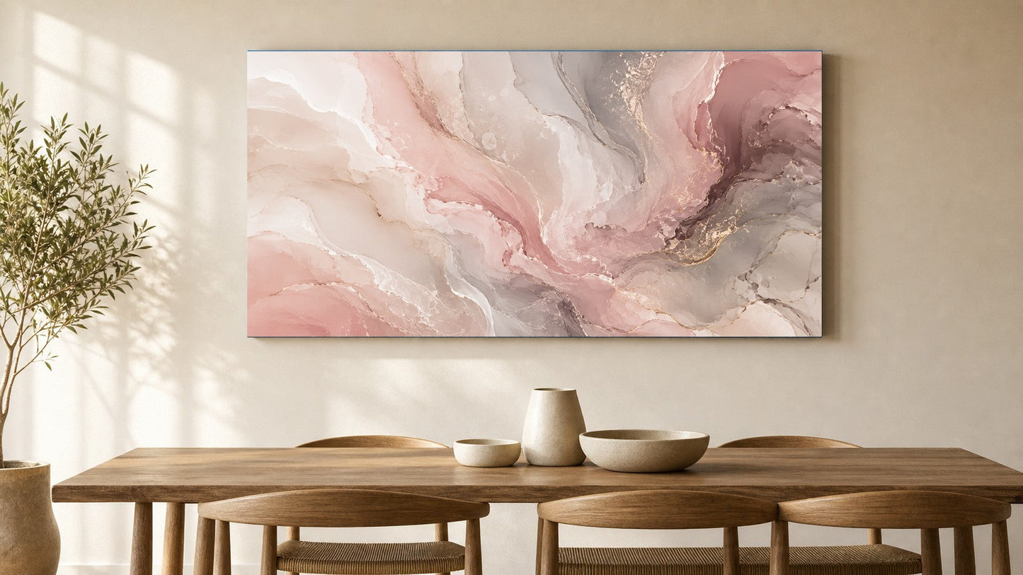 Blush Pink and Taupe Fluid Marbles