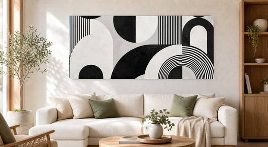 Monochrome Abstract Geometric Collage