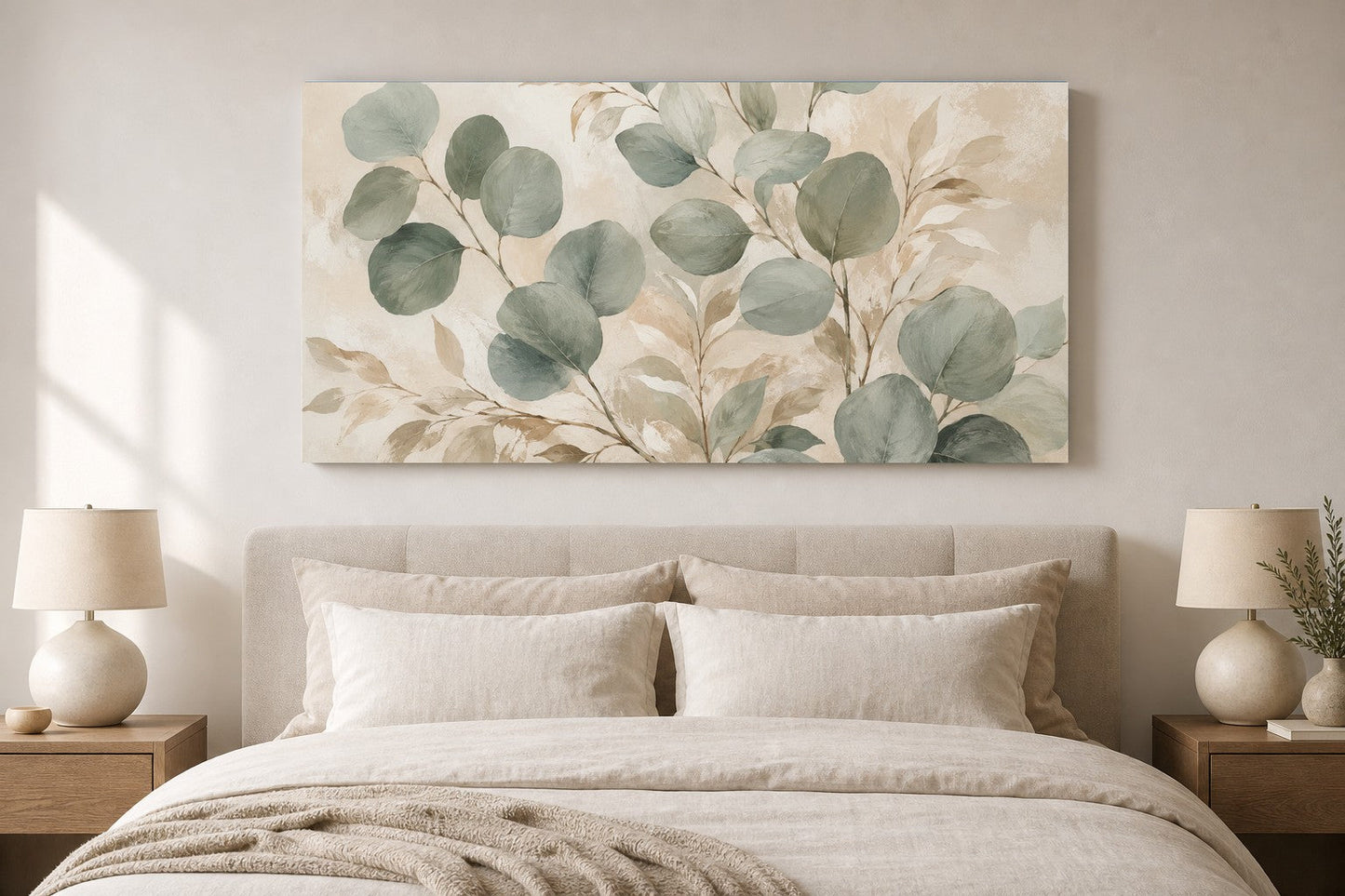 Soft Green Leaves Wall Art