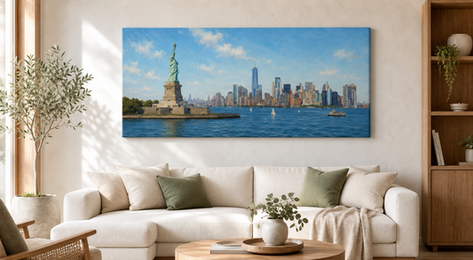 New York Harbor Panorama Canvas