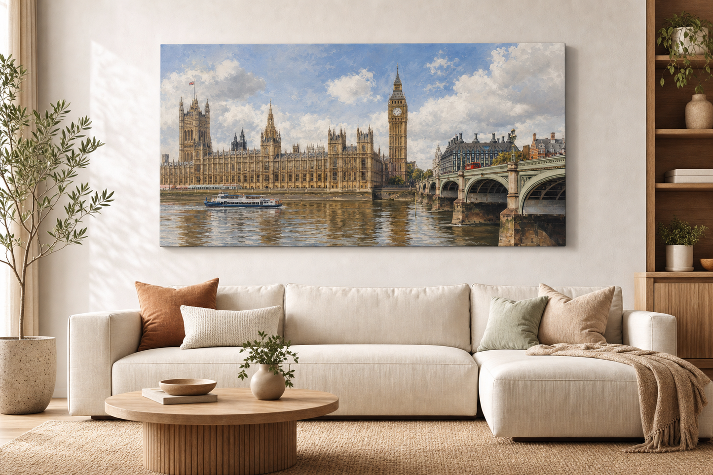 London Westminster Thames Canvas