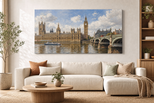 London Westminster Thames Canvas