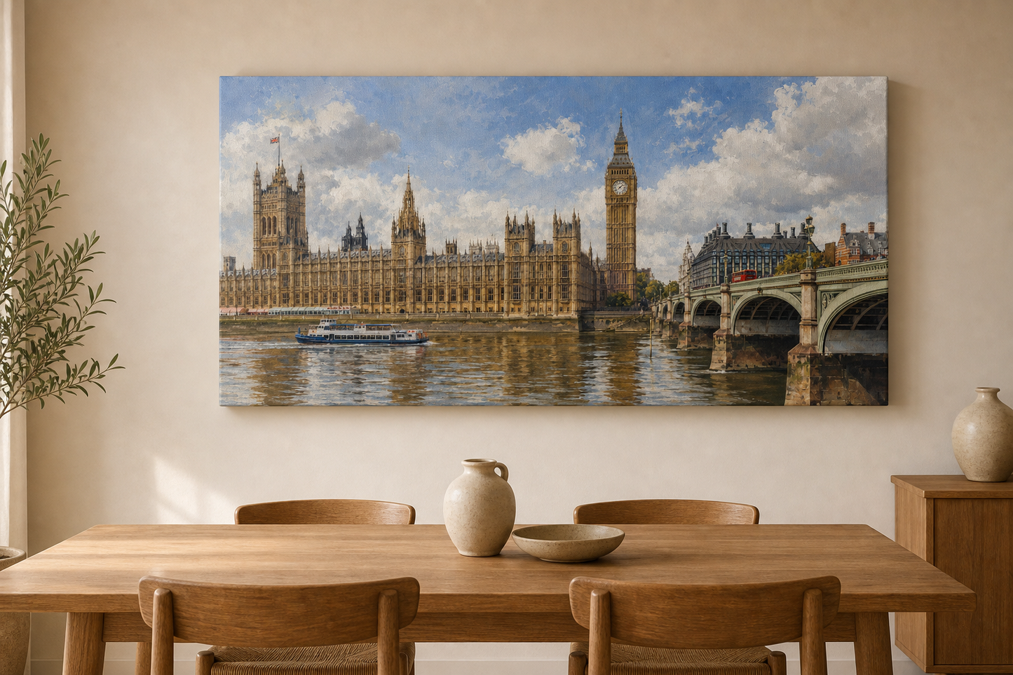 London Westminster Thames Canvas