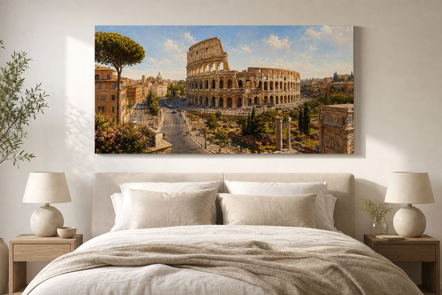 Rome Colosseum Panorama Canvas