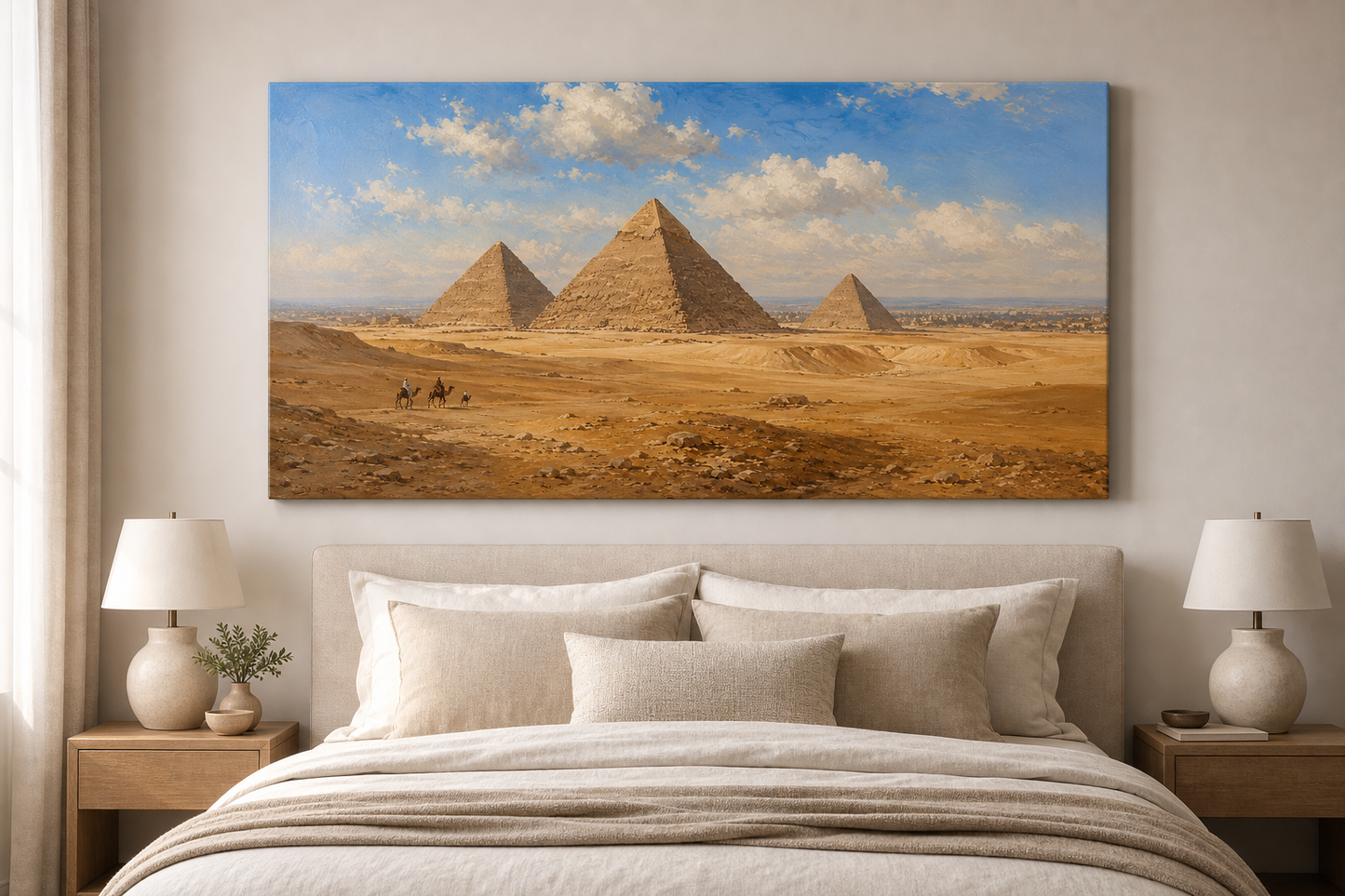 Giza Pyramids Panorama Canvas
