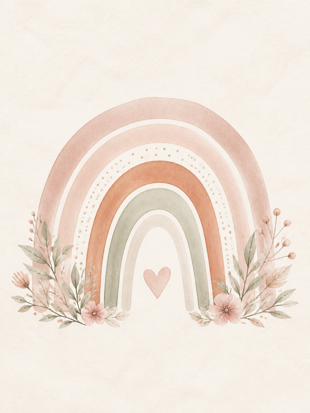 Rainbow Love Nursery Stretched Canvas Wall Art – printed artwork featured image
