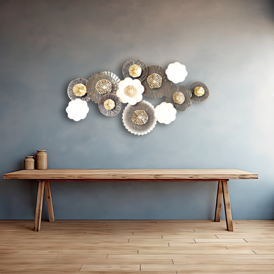 135cm Metal Wall Art Flowers (New)