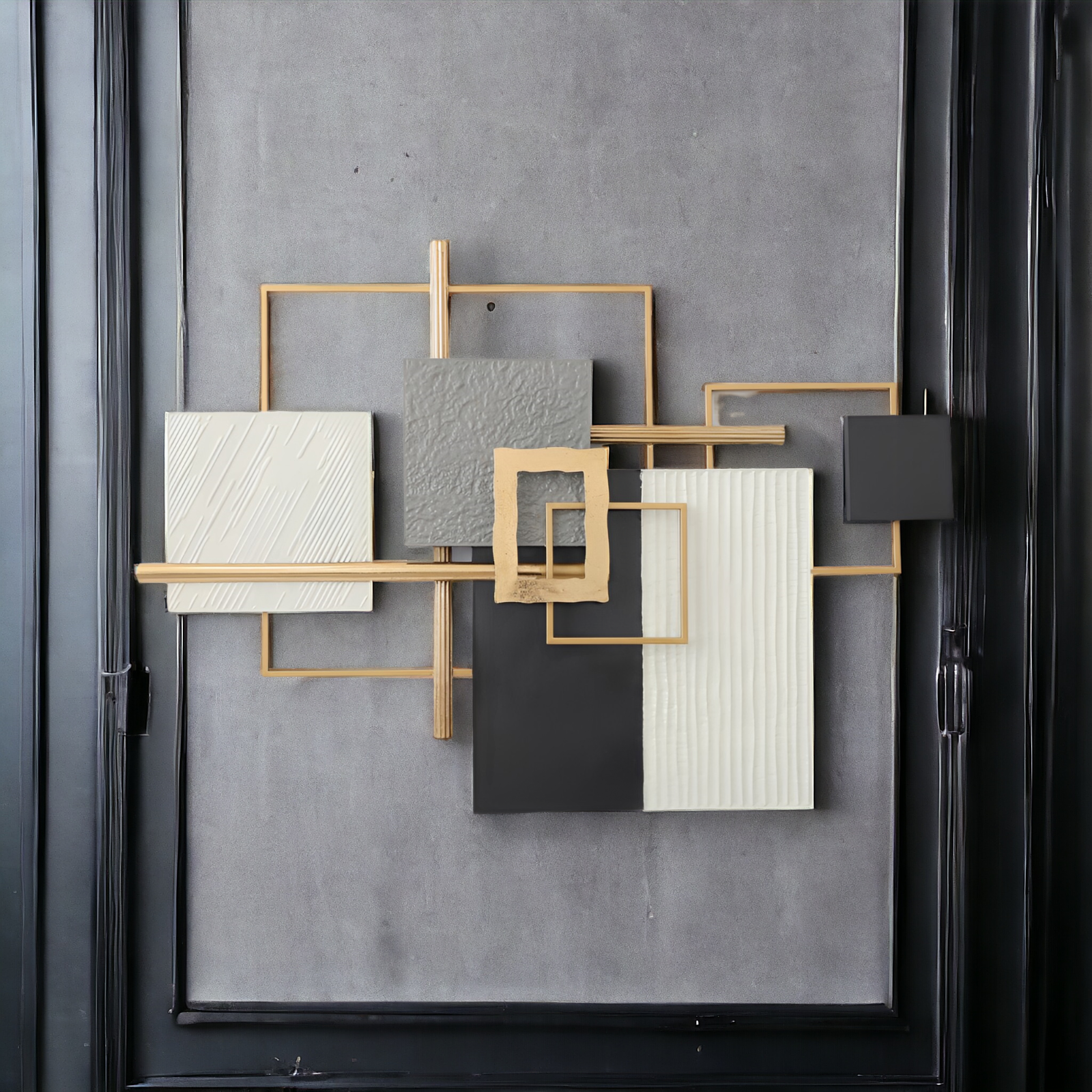 125cm Metal Wall Art Rings Hanging Sculpture