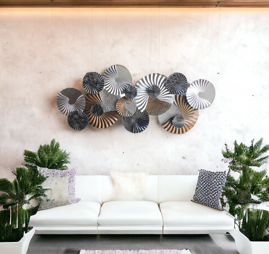 135cm Metal Wall Art Hanging Sculpture Spiral