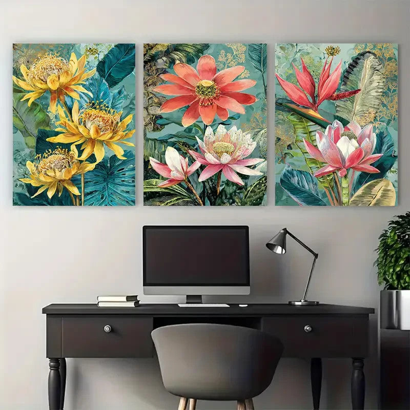 Nepal Travel Botanical Illustration Canvas