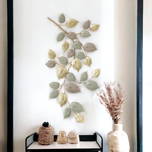 110cm Metal Wall Art Leaf Decor