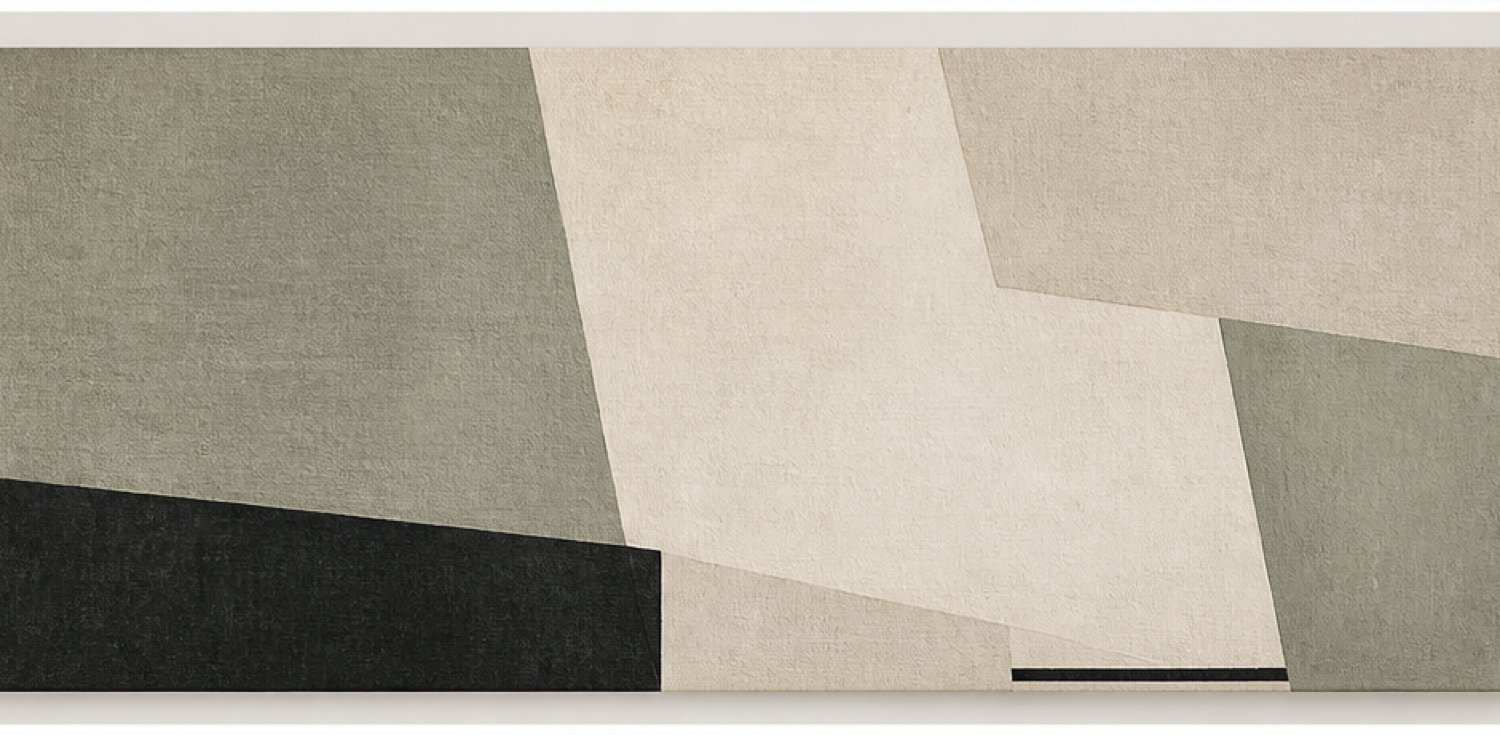 Sage Geometry Minimalist Stretched Canvas minimalist artwork – full landscape design