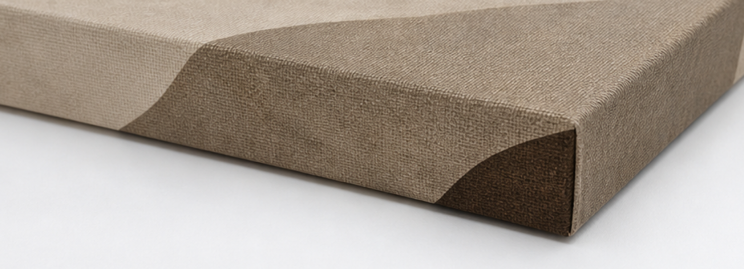 Stone Tides Neutral Abstract Stretched Canvas printed canvas texture and wrapped edge detail